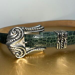 WCM womens leather belt vintage 90's size Medium Made in USA